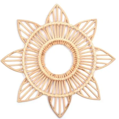 Rattan-Sonnen-Wanddeko Rattan-Sonnen-Wanddeko