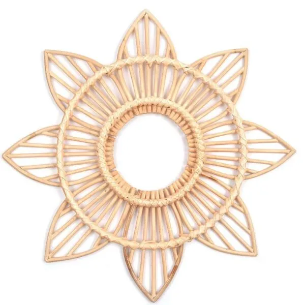 Rattan-Sonnen-Wanddeko Rattan-Sonnen-Wanddeko