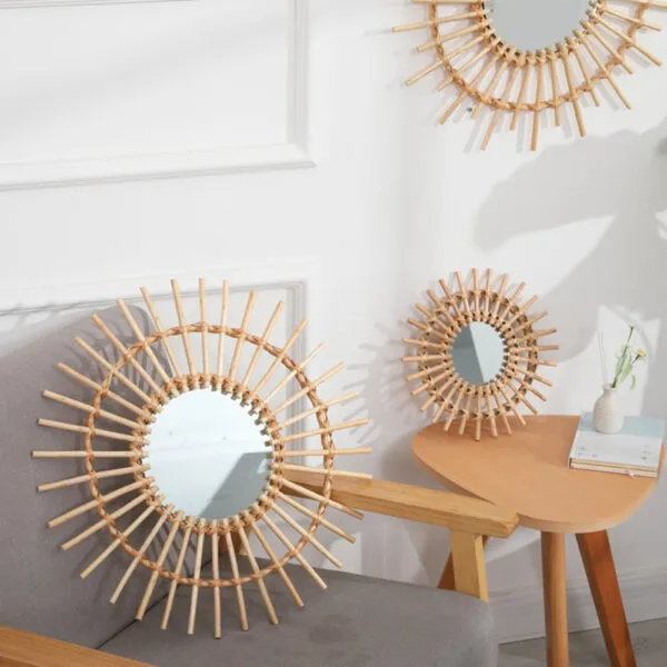 Rattan-Sonnenspiegel klein