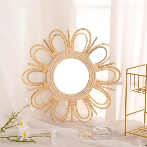 Rattan-Spiegel Blütenform