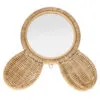 Rattan-Spiegel im Bärenkopf-Design Rattan-Spiegel im Bärenkopf-Design