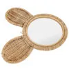 Rattan-Spiegel im Bärenkopf-Design Rattan-Spiegel im Bärenkopf-Design