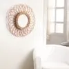 Rattan-Spiegel in Blütenform Rattan-Spiegel in Blütenform