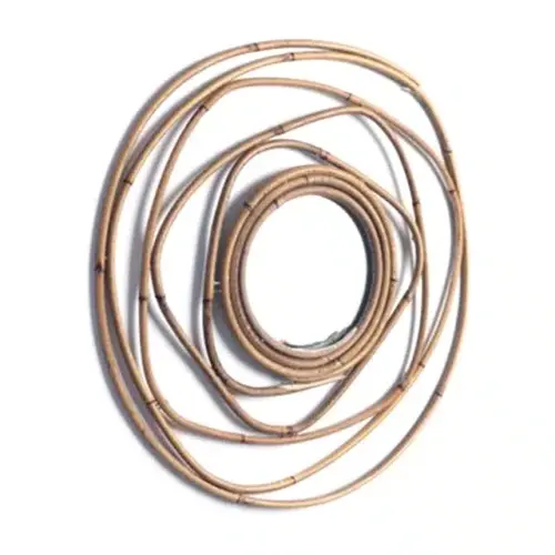 Rattan-Spiegel in Rosenform