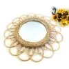 Rattan-Spiegel mit Blume Rattan-Spiegel mit Blume