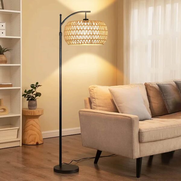 Rattan-Stehlampe Boho Rattan-Stehlampe Boho