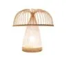 Rattan-Stehleuchte im Pilzdesign
