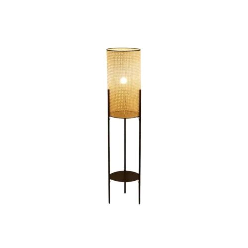 Rattan-Stehleuchte Vintage im Dreibein-Design Rattan-Stehleuchte Vintage im Dreibein-Design