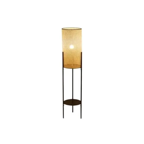 Rattan-Stehleuchte Vintage im Dreibein-Design Rattan-Stehleuchte Vintage im Dreibein-Design