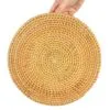 Rattan-Tablett mit Henkel, rund Rattan-Tablett mit Henkel, rund