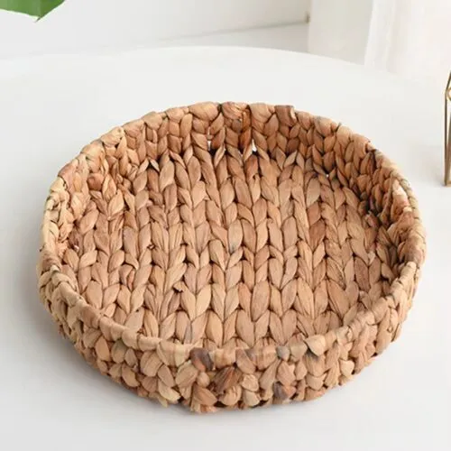 Rattan-Tablett rund geflochten Rattan-Tablett rund geflochten