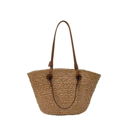 Rattan-Tasche in Braun, elegant Rattan-Tasche in Braun, elegant