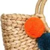 Rattan-Tasche mit Pompons Rattan-Tasche mit Pompons