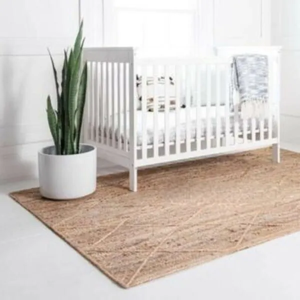 Rattan-Teppich mit Kreuzmuster Rattan-Teppich mit Kreuzmuster