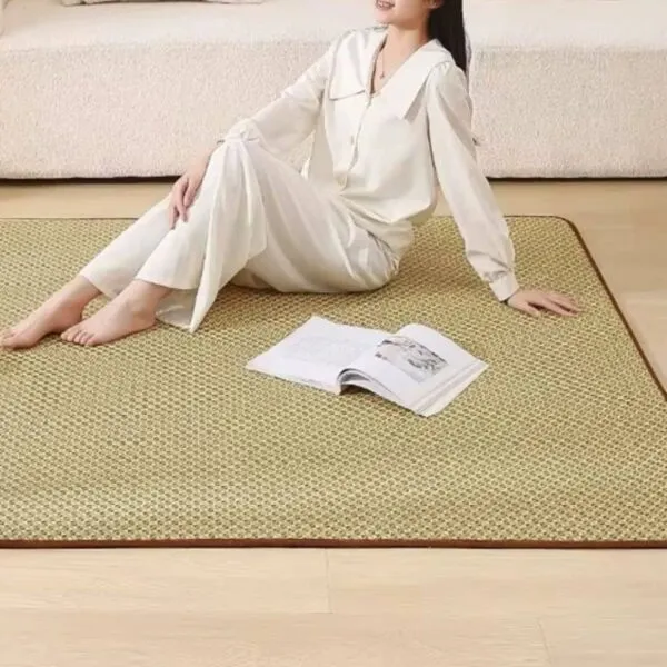 Rattan-Teppich mit Muster Rattan-Teppich mit Muster