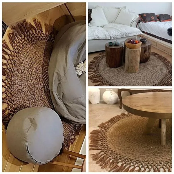 Rattan-Teppich rund Rattan-Teppich rund