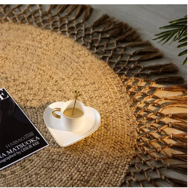 Rattan-Teppich rund Rattan-Teppich rund