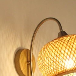 Rattan Wandlampe Kugel