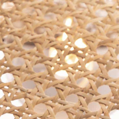 Rattan-Wandleuchte im Retro-Design Rattan-Wandleuchte im Retro-Design