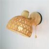 Rattan Wandleuchte Retro Rattan Wandleuchte Retro