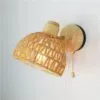 Rattan Wandleuchte Retro Rattan Wandleuchte Retro