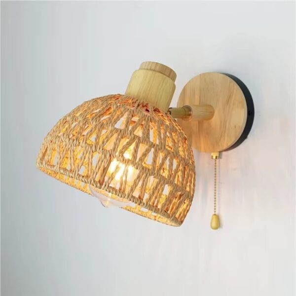 Rattan Wandleuchte Retro Rattan Wandleuchte Retro