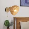 Rattan Wandleuchte Retro Rattan Wandleuchte Retro