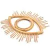 Rattan-Wandspiegel mit Augenmotiv Rattan-Wandspiegel mit Augenmotiv