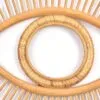 Rattan-Wandspiegel mit Augenmotiv Rattan-Wandspiegel mit Augenmotiv