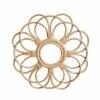 Rattan-Wandspiegel rund