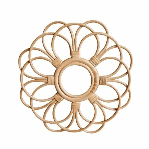 Rattan-Wandspiegel rund Rattan-Wandspiegel rund