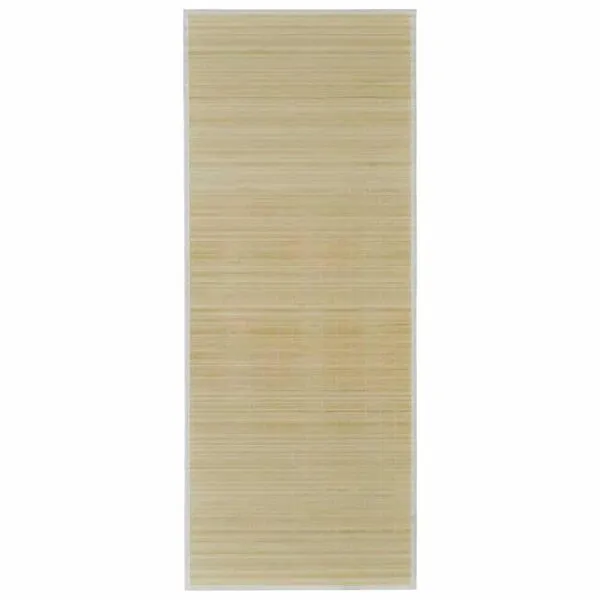 Rechteckiger Bambusteppich in Beige Rechteckiger Bambusteppich in Beige
