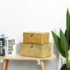 Rechteckiger Rattan-Aufbewahrungskorb mit Griff Rechteckiger Rattan-Aufbewahrungskorb mit Griff