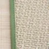 Rechteckiger Rattan-Teppich im japanischen Stil mit grüner Kante Rechteckiger Rattan-Teppich im japanischen Stil mit grüner Kante