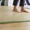 Rechteckiger Rattan-Teppich im japanischen Stil mit grüner Kante Rechteckiger Rattan-Teppich im japanischen Stil mit grüner Kante