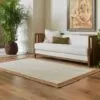 Rechteckiger Teppich aus Naturrattan
