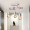 Retro Amerikanische Holz Pendelleuchte mit LED