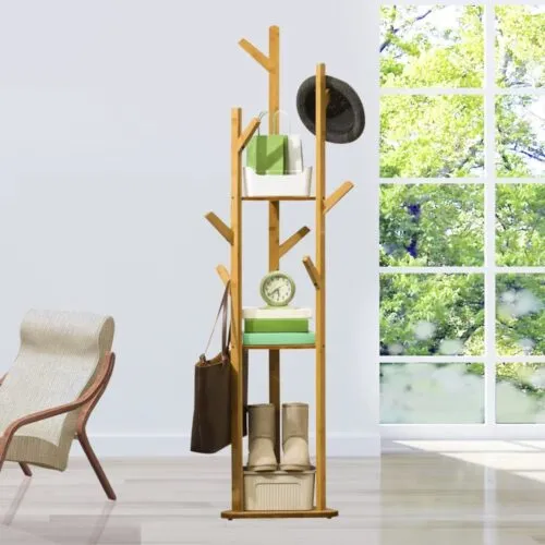 Retro Kleiderständer aus Holz, dreieckig Retro Kleiderständer aus Holz, dreieckig