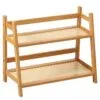 Robuste Bambus-Etagere mit 2 Ebenen Robuste Bambus-Etagere mit 2 Ebenen
