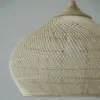 Rund geflochtene Pendelleuchte aus Rattan Rund geflochtene Pendelleuchte aus Rattan