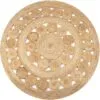 Rund geflochtener Juteteppich im Rattan-Look Rund geflochtener Juteteppich im Rattan-Look