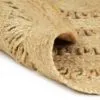 Rund geflochtener Naturteppich im Bastlook Rund geflochtener Naturteppich im Bastlook