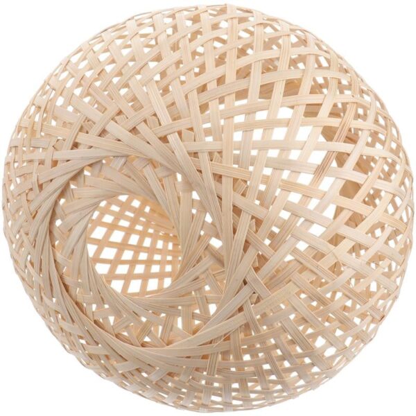 Rund geflochtener Rattan-Lampenschirm