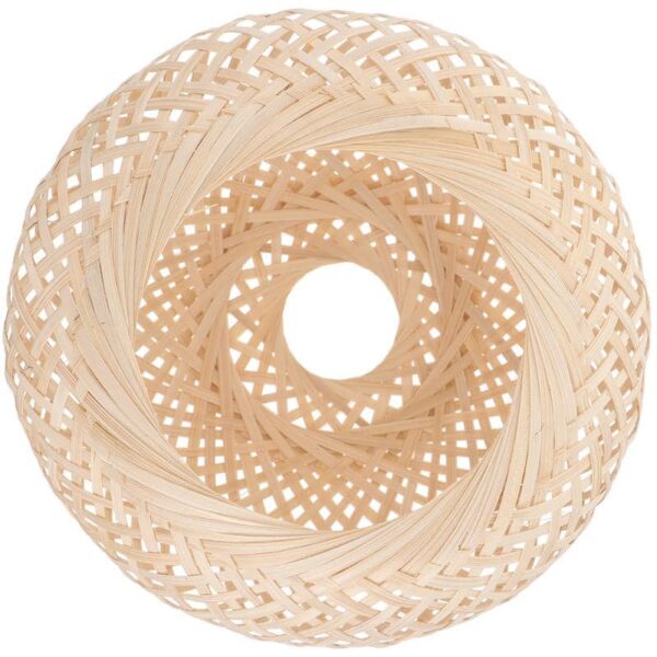 Rund geflochtener Rattan-Lampenschirm