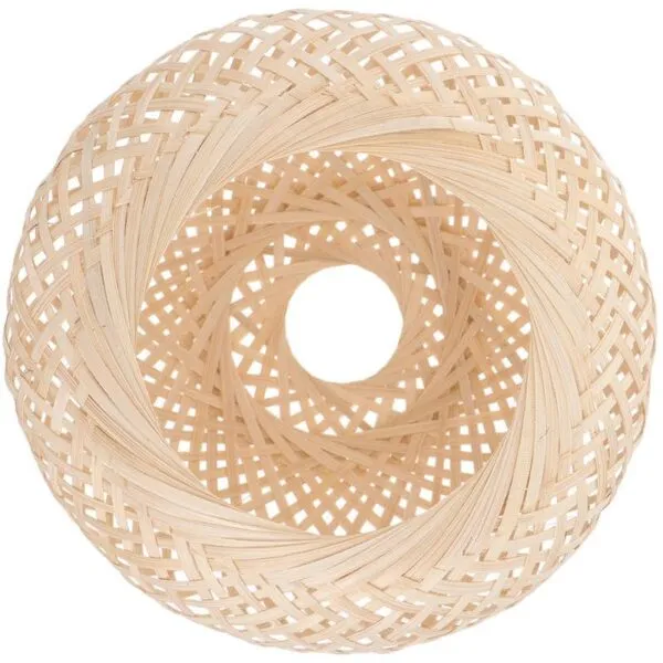 Rund geflochtener Rattan-Lampenschirm