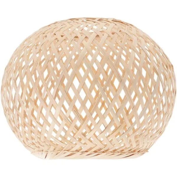 Rund geflochtener Rattan-Lampenschirm