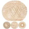 Rund geflochtener Rattan-Lampenschirm