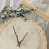 Rund Wanduhr aus geflochtenem Rattan Rund Wanduhr aus geflochtenem Rattan