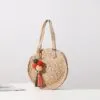 Runde Basttasche für Damen Runde Basttasche für Damen
