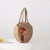 Runde Basttasche für Damen Runde Basttasche für Damen